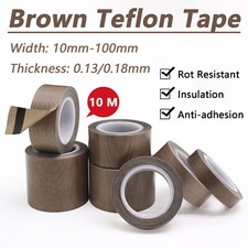 10M Self Adhesive Tape High Temperature Resistant PTFE Tape Brown Tape 10-100mm