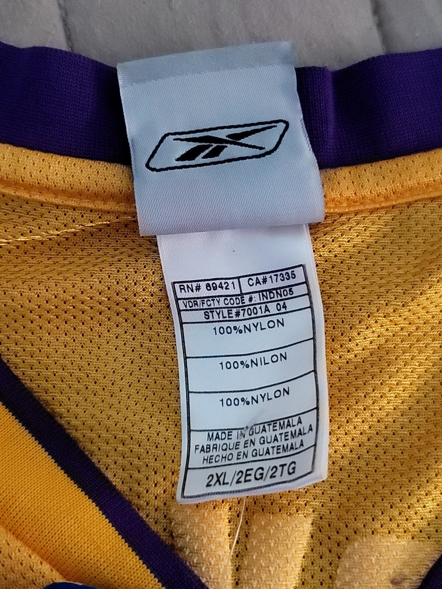 ☆ Authentic Reebok Kobe Bryant Los Angeles Lakers Jersey SzXXL Brand