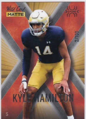 2022 Wild Card Matte Rookie - #MXP-35 X-Plode - Kyle Hamilton #/100 MADE- RAVENS