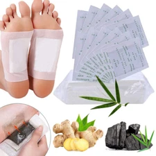 50PCS Detox Foot Pads Deep Cleansing Bamboo Vinegar Detoxify Toxins Patches USA