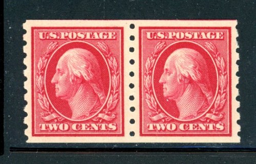 US Scott # 393 - MNH - Nice Centering - Pair - CV=$260.00 (14-C251)