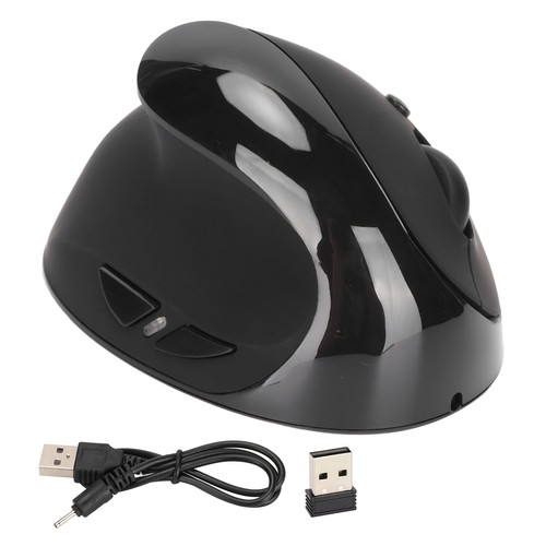 (Black)Left Hand Vertical Mouse Rechargeable Ergonomic Mouse 2.4G Wireless - Picture 12 of 22