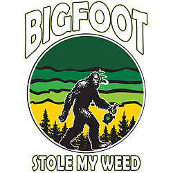 ALTRA T Shirt dalla S alla 2XL 3XL BIGFOOT STOLE MY WEED Umorismo Divertente Adulto