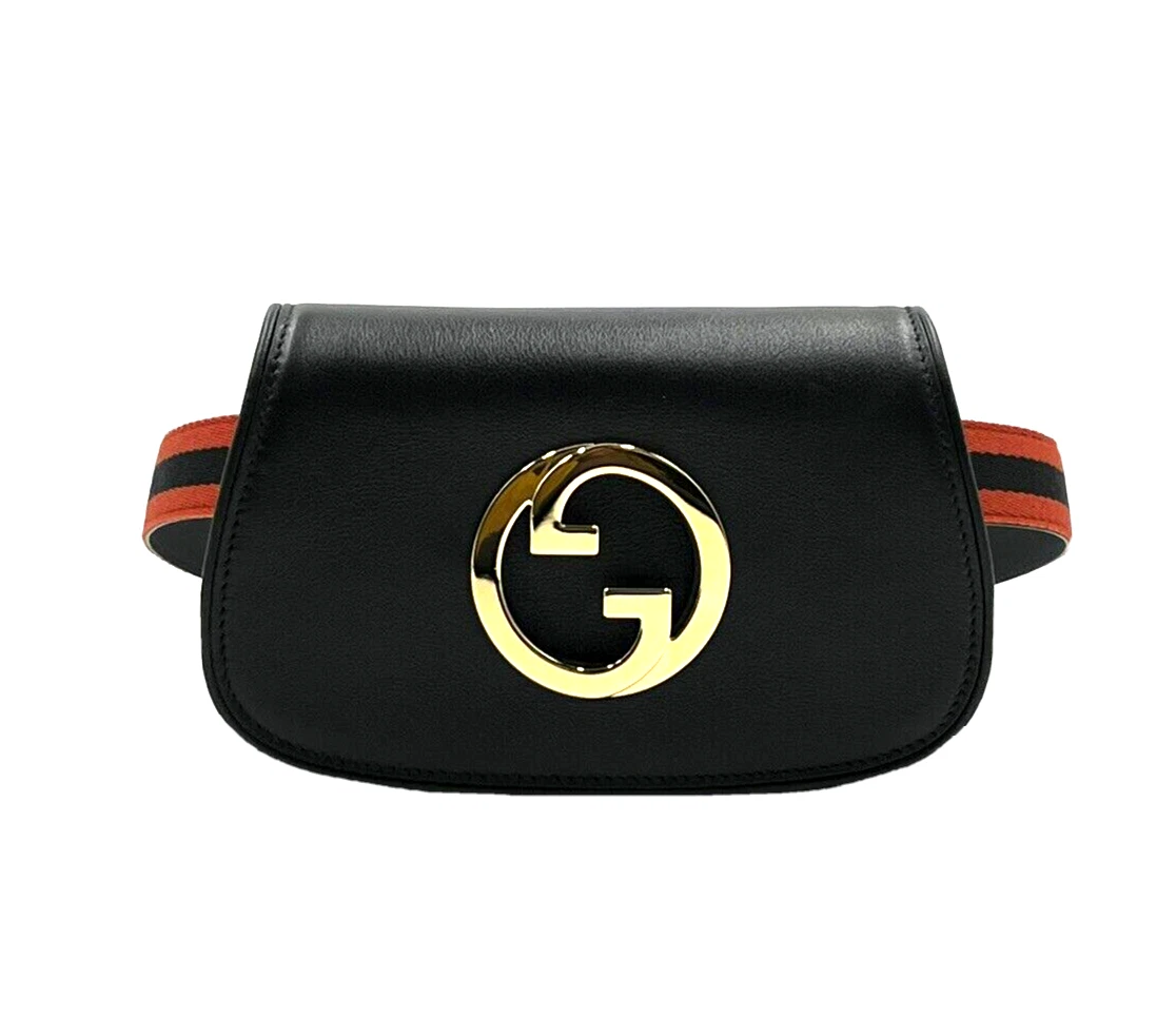 Sac ceinture en cuir blonde GUCCI en noir