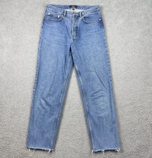APC Jeans Mens 28x27 Blue Alan Raw Hem Light Wash Mid Rise 5-Pocket Pants READ*