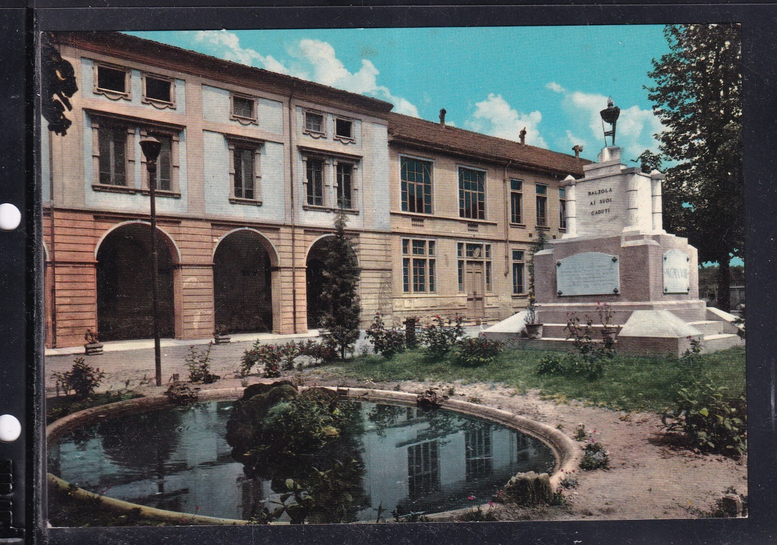 Cartolina Balzola Piazza Municipio AF1296