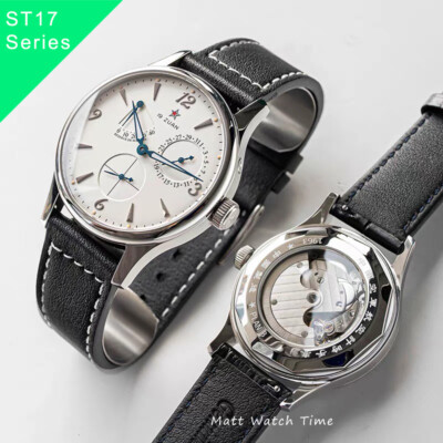 Seagull ST17 White, Sapphire, Display Back, Automatic, 2 Straps, 1963 BNIB
