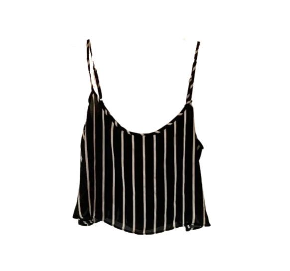 FOREVER 21 SELF V Neck stripped crop top women’s size small