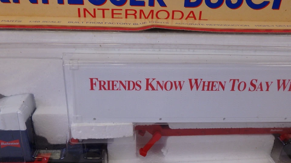 Remolque tractor vintage K-Line 1995 Anheuser Busch Budweiser Know Train Ship Foto 3 de 4