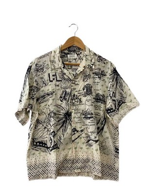 BINDU Aloha Shirt M Cotton IVO All over pattern
