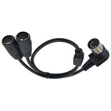90  DIN 1 Male Plug to 2x 5 Pin DIN Female Socket Y Splitter Adapter Cable V
