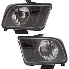 Left and Right Headlights For Ford Mustang 2005-2006 Halogen with Bulbs Base GT
