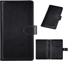 Black Checkbook Covers- Leather RFID Check Registers for Personal 