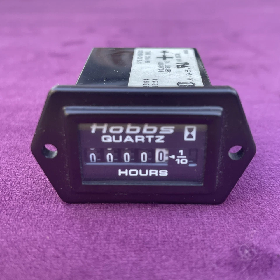 HOBBS Quartz Hour Meter 12-60VDC - 80VDC Max - Time Counter NEW, USA Made - Image 2 of 4
