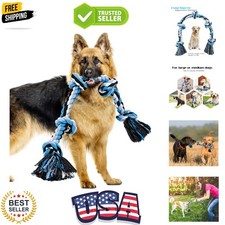Heavy Duty Dog Rope Toy for Aggressive Chewers, Medium Large Dogs, Tough Twis...
