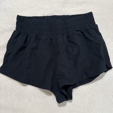 Varley Black Women's Athletic Shorts Polyester Elastane Elastic Waist