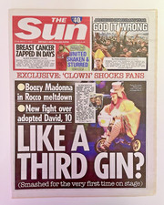 Madonna on U.K The Sun Newspaper, Tears Of A Clown / Rebel Heart Tour Cover