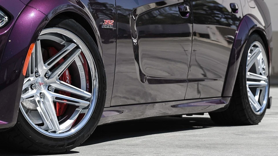 F19x8.5/R19x9.5"Staggered Ferrada Wheels CM1 Silver Machined with Chrome (S03) Foto 2 de 4