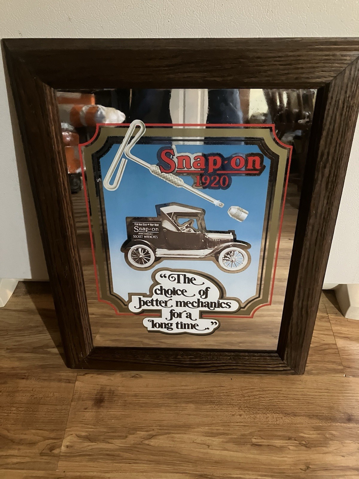 Vintage Snap-On Tools Advertising Mirror 19”x15”Very Nice Mechanic NOS