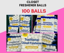 100 Balls Closet Freshener Balls – Classic Scent for Drawers, Storage & Laundry