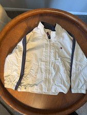 Tommy Hilfiger Kids 4T Jacket Tan Khaki Full Zip Pockets 90s Retro Vintage Style