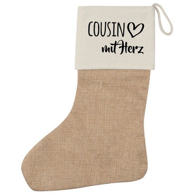 Weihnachtsstrumpf Cousin mit Herz Geschenkidee Cousin Geschenk Präsent Mitbrings