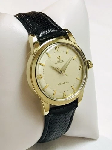VINTAGE 1950's MEN'S OMEGA SEAMASTER 14K GOLD FILLED 500 GX6250 AUTOMATIC WATCH
