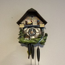 WORKING Vintage Sawmill Cuckoo Clock West Ger...