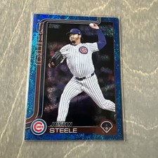 2025 Topps Update Series Justin Steele Blue Shimmer/150