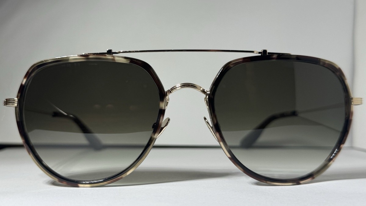 NEW KREWE unisex emery aviator non-polarized sunglasses in 12k glace Krewe Vail Sunglasses – Saint Bernard main image 2