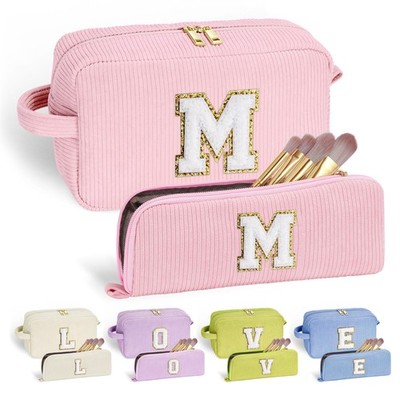 Personalized Makeup Bag - Initial Pink Travel Makeup Bags | Teen Girls Gifts ...