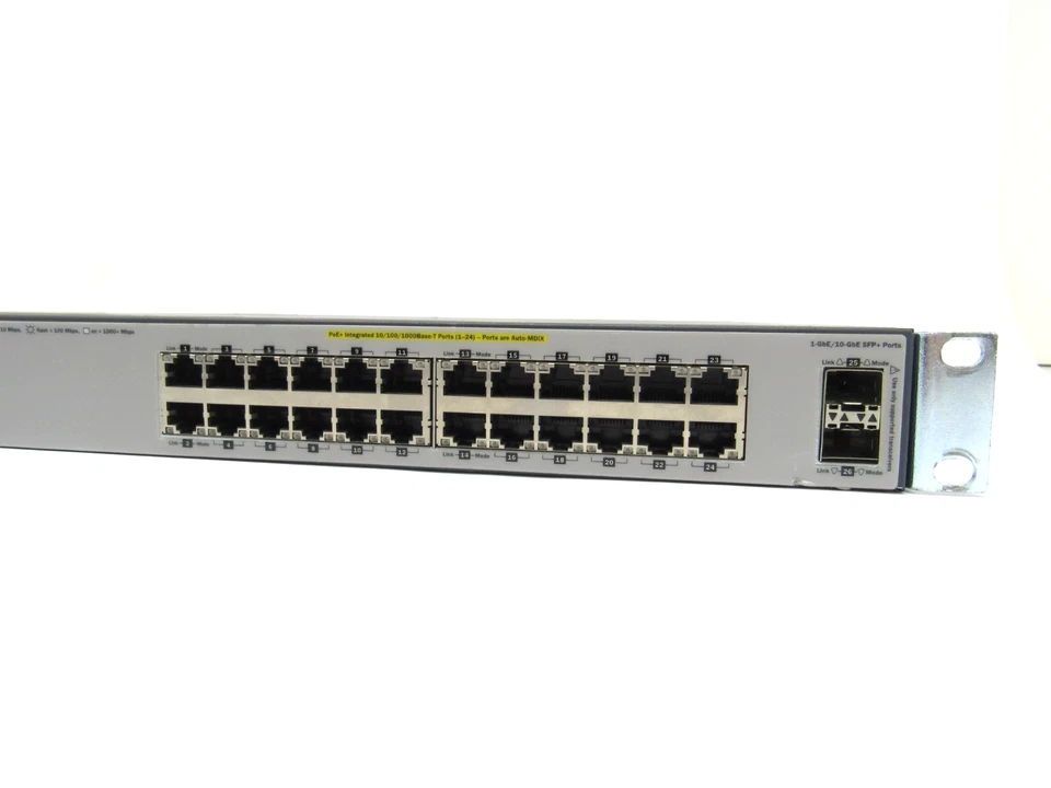 HP J9573A E3800-24G-PoE+-2SFP+ Layer 3 Switch - J9573-61001 J9580A - Image 4 of 4