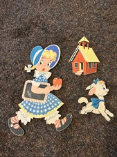 VTG 1950s Dolly Toy Co Mother Goose Pin-Ups Mary Had A Little Lamb Nursery Decor
