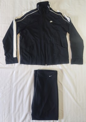 Vintage Nike Fit Dry 3 Piece Tracksuit Womens M Black 90s Jacket