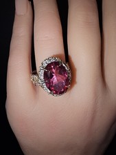 Gems En Vogue 6.92ctw Pink Topaz & White Zirc...