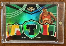 2007 Topps Triple Threads Josh Smith Emerald GU Jersey Patch /18 Atlanta Hawks