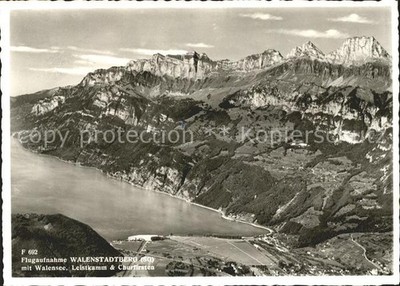 Walenstadtberg Fliegeraufnahme Walensee Leistkamm Churfirsten