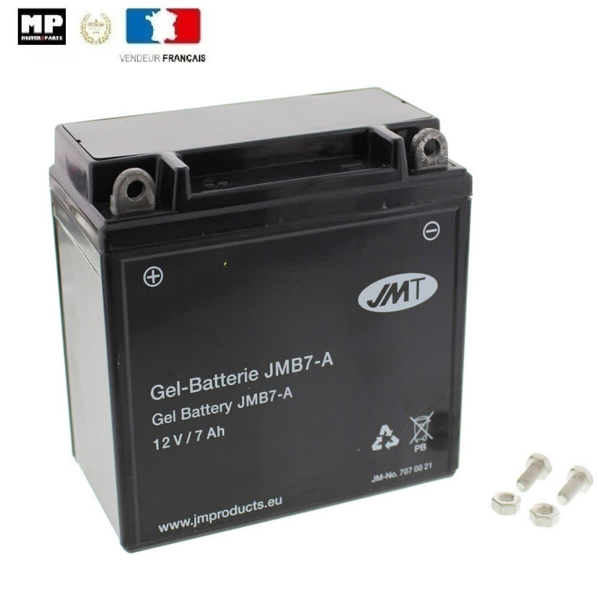 Batterie Gel YB7-A moto 12V Sym Wolf Legend 2006 2007 et Harley Davidson sans acide