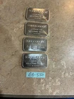 4 ENGELHARD 1 OZ. .999 FINE SILVER BARS