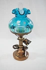 Fenton Glass 100 Anniversary Table Lamp Hand Painted by CA Hall  #1   2005