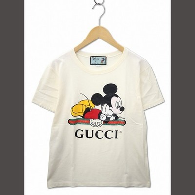 Gucci x Disney 492347 XJB7W Crew Neck Mickey Mouse Vintage Logo Print Short Used
