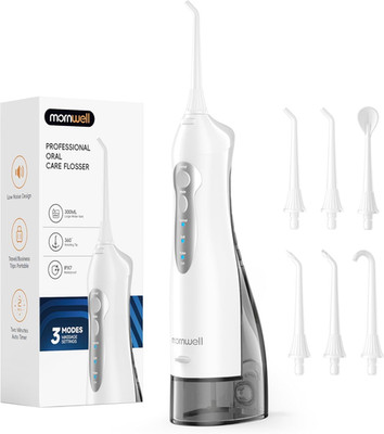 Mornwell Water Flosser Cordless, Water Flossers for Teeth - 300ML Tank and 6 Jet
