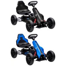 Aosom Electric Go Kart for Kids with EVA Tires, 2 Speeds, Adjustable Seat