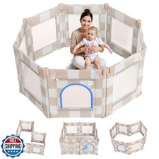 Tiny Marvels Baby Playpen, 50 x 50 in Play Pen for Babies and Toddlers, Folda