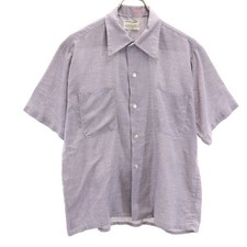 Used 70s Made in USA Vintage Check Pattern Short sleeve shirt Men's