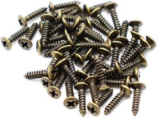 50PCS Bronze 3MM Guitar Pickguard Screws Pick Guards Scratch Plate Mounting Scre