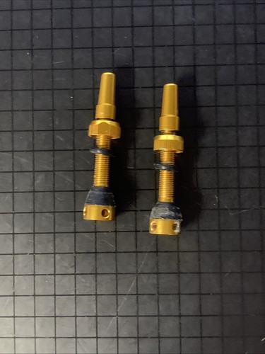 USED GOLD Tubeless Presta Valve Stem 40mm MTB Road Gravel Tire 4 hole design