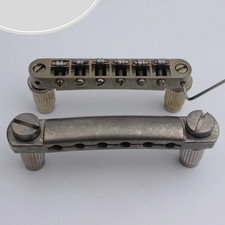 Guitar Stop Bar Tailpiece with Anchors Tune O Matic Roller Saddle Guitar Bridge