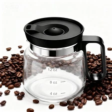 16 Oz Glass Coffee Mug Coffee Pot Style Mug with Lid Hot&Cold Drink Cup Tea Pot