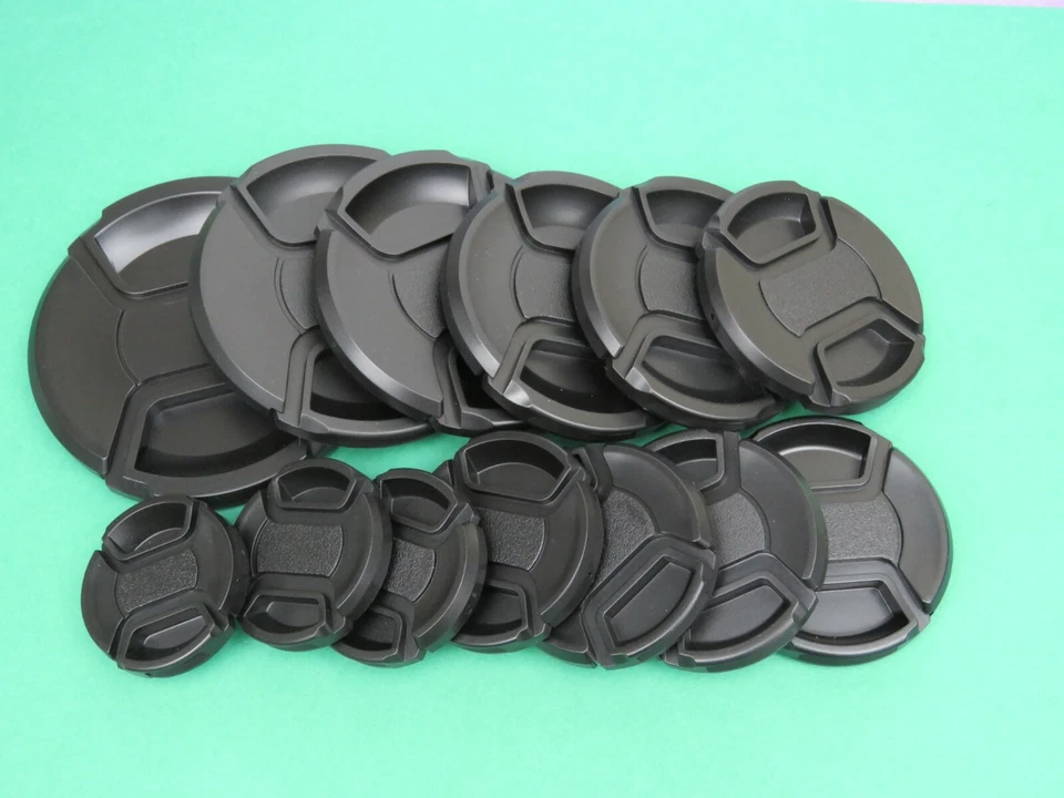 Centre Pinch Front Lens Cap Snap-on sizes 37mm-112mm for Nikon Canon Sony Lenses - Image 2 of 3